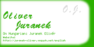 oliver juranek business card